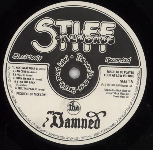 The Damned Damned Damned Damned - Hot Rods Sleeve - EX UK vinyl LP